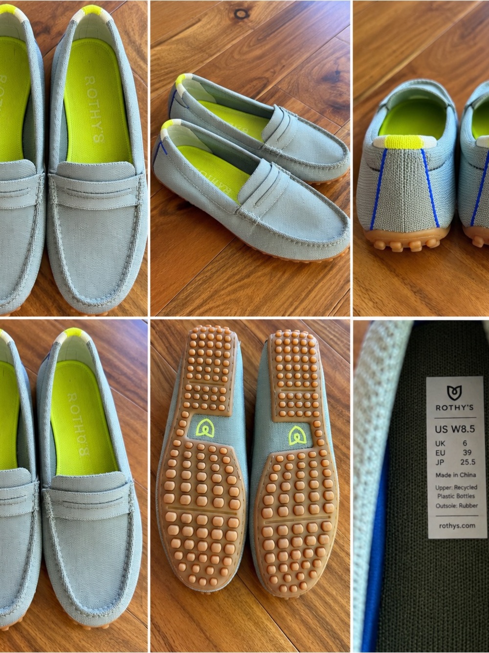 Rothy’s Driver Loafers Women’s Size 8.5 Sage Green
